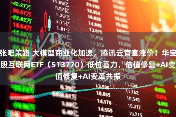 张吧策路 大模型商业化加速，腾讯云官宣涨价！华宝基金港股互联网ETF（513770）低位蓄力，估值修复+AI变革共振