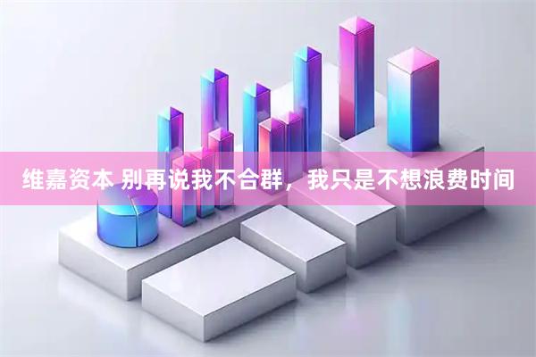 维嘉资本 别再说我不合群，我只是不想浪费时间